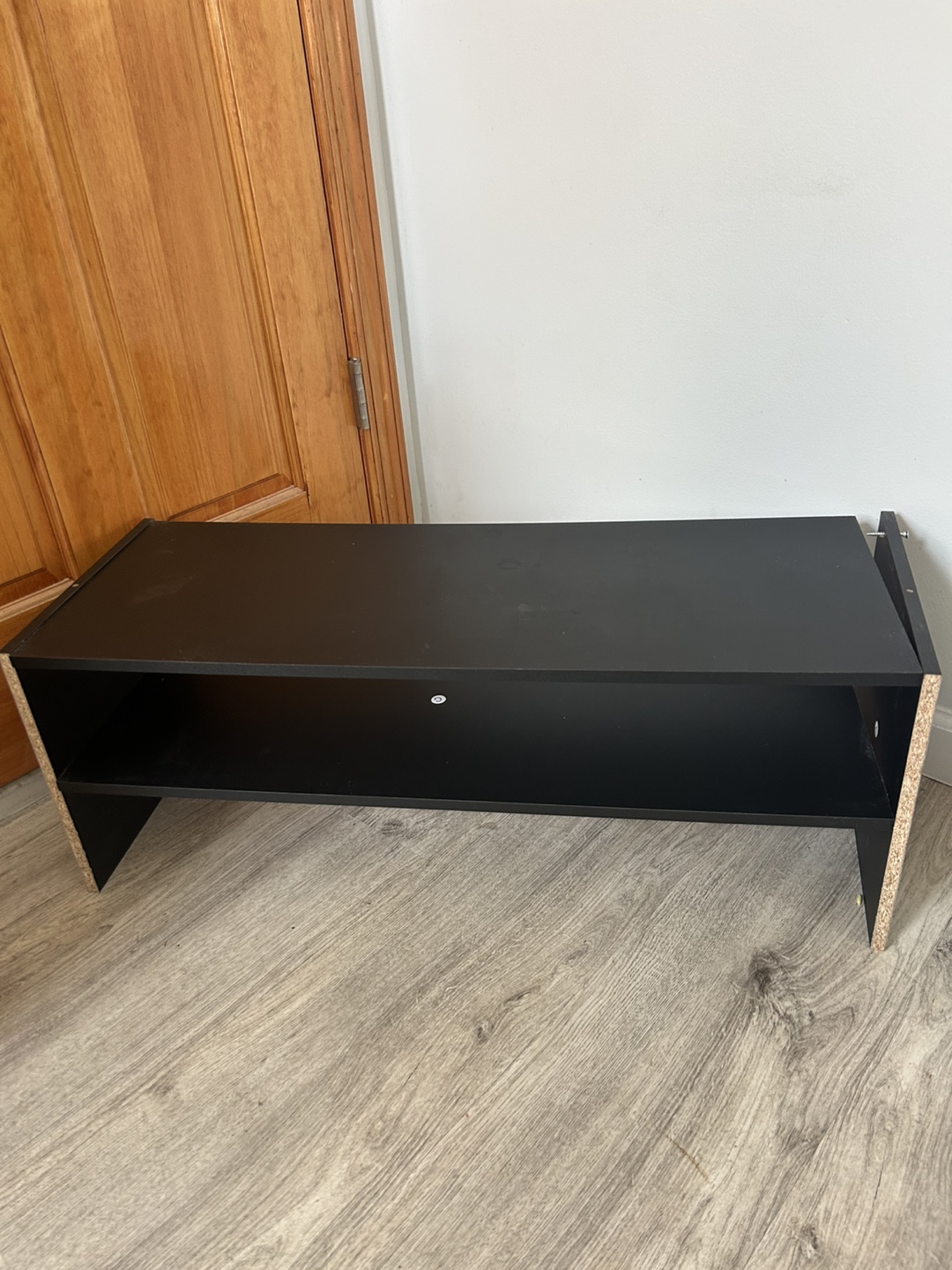 Black Shoe Storage Bench