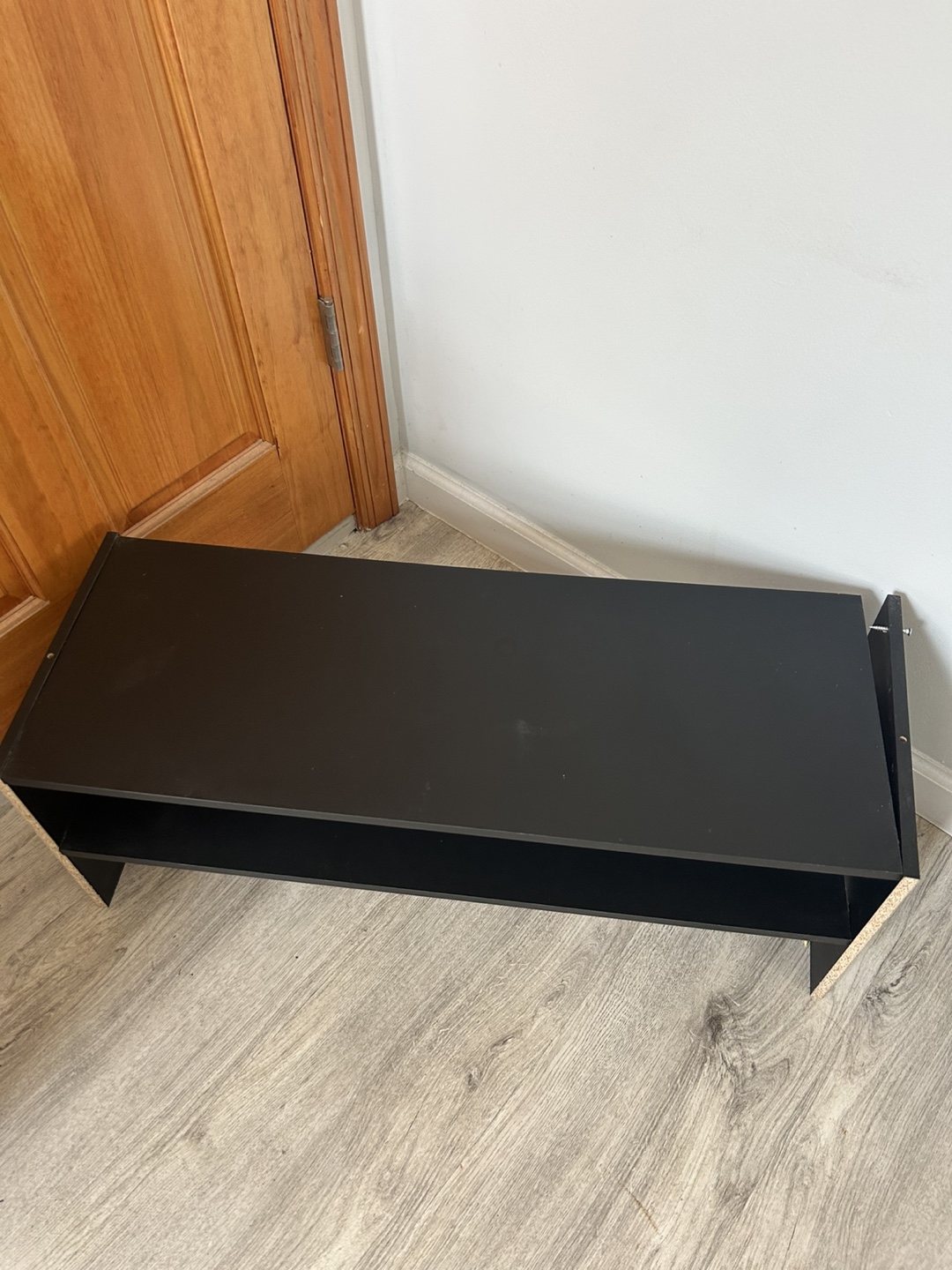 Black Shoe Storage Bench - photo 2