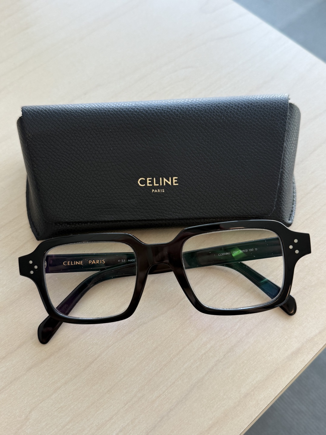 Celine Black Eyeglasses With Case
