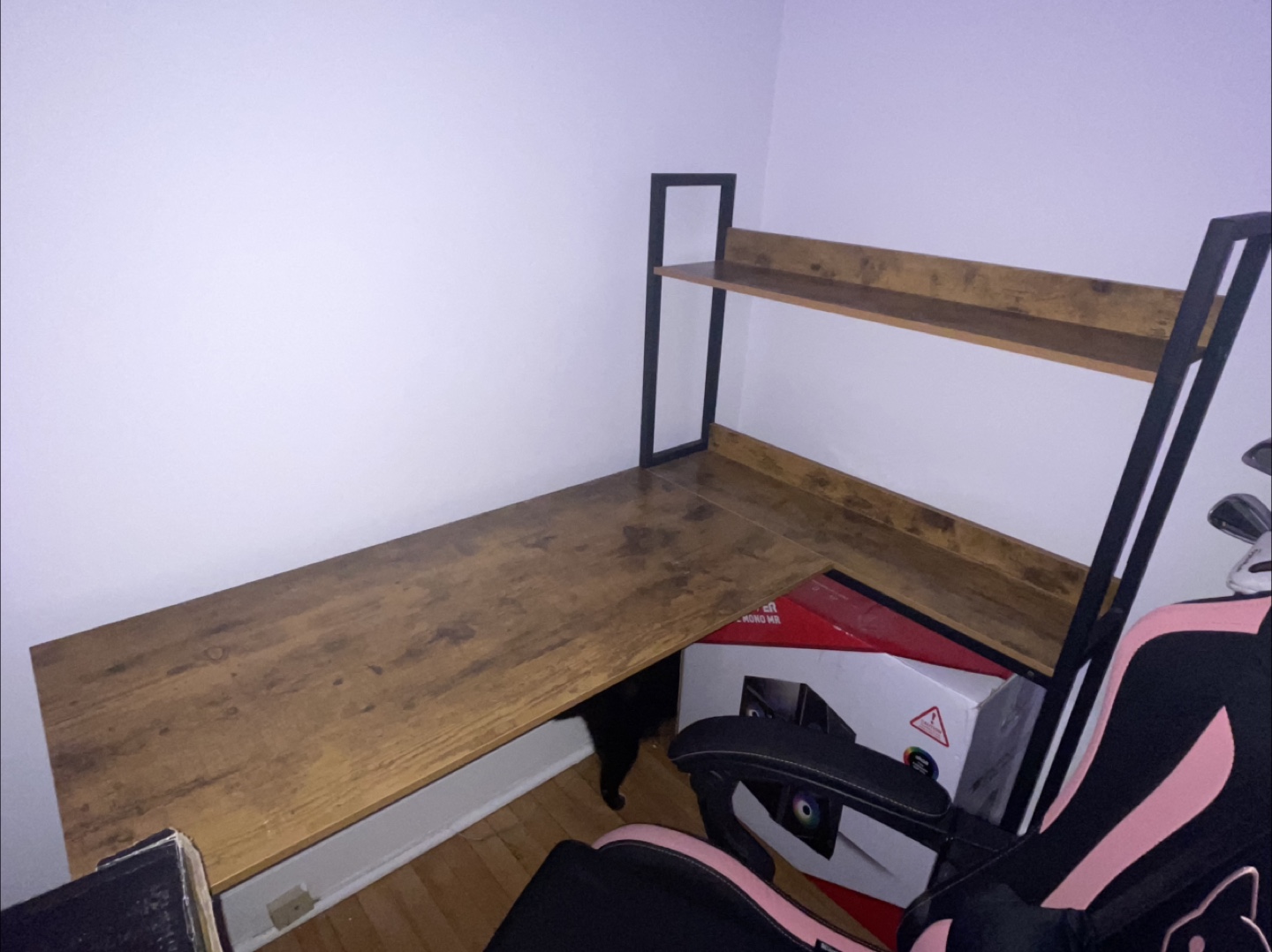 Corner Computer Desk with Shelves