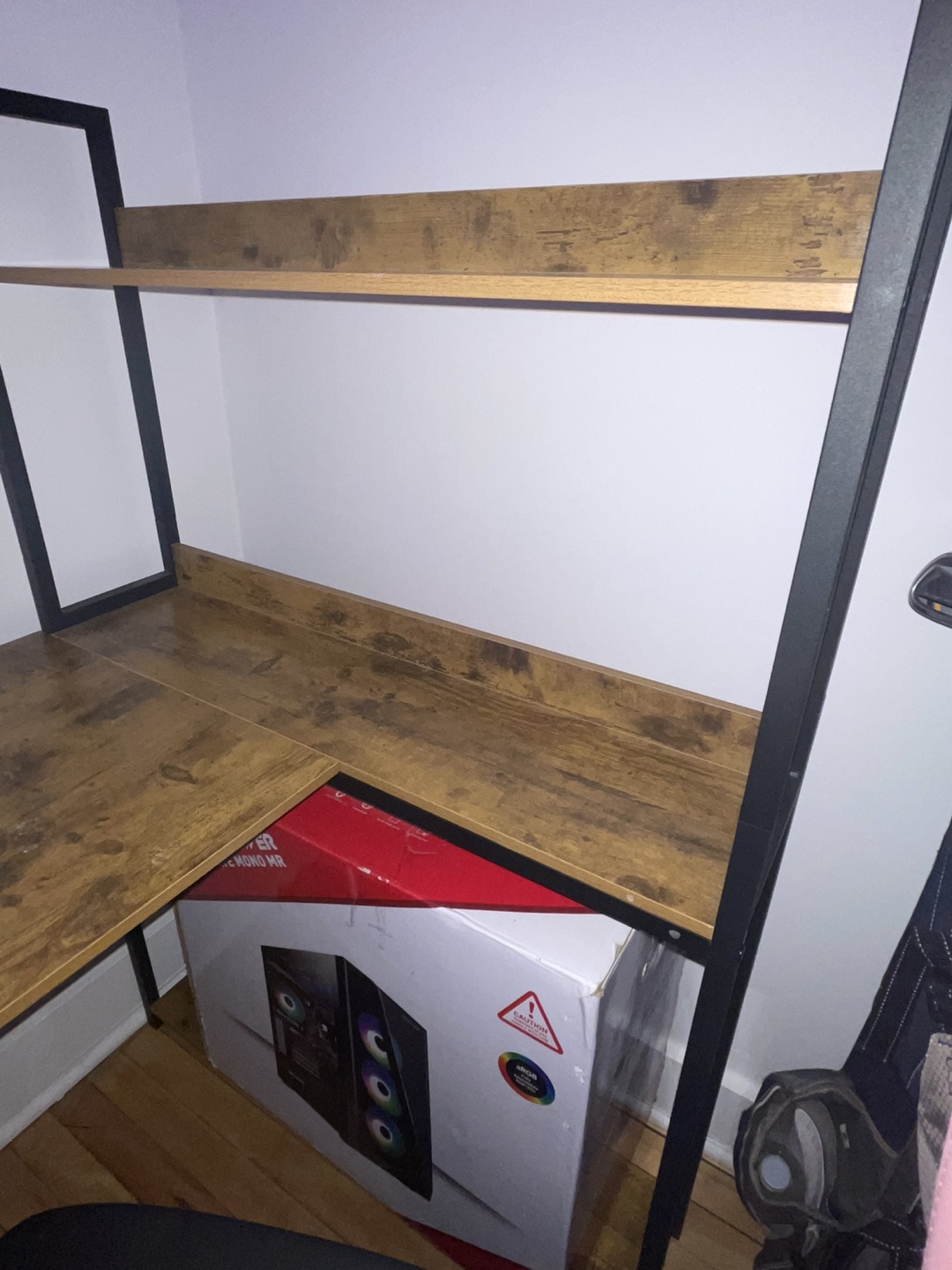 Corner Computer Desk with Shelves - photo 2
