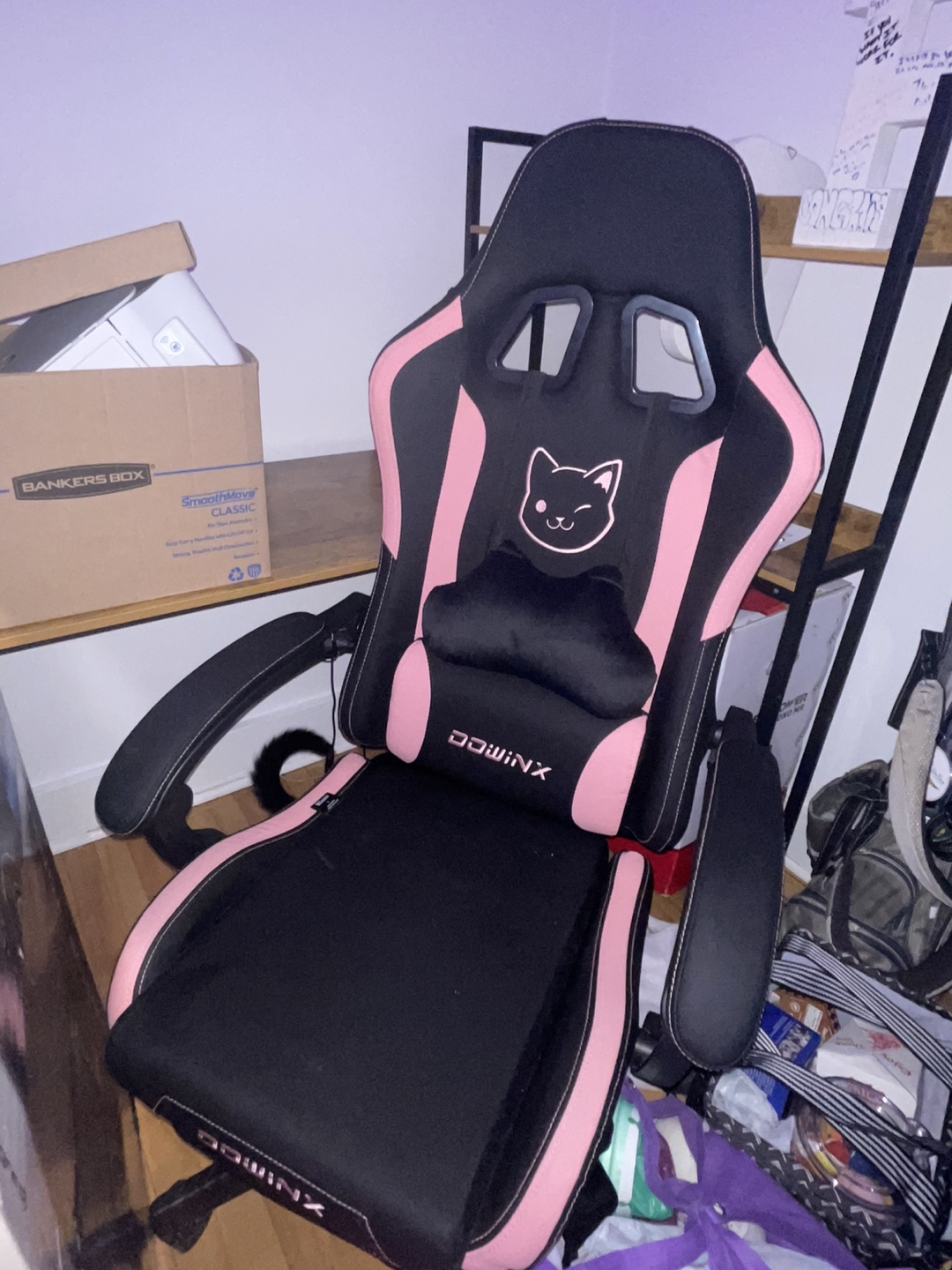 Pink and Black Gaming Chair