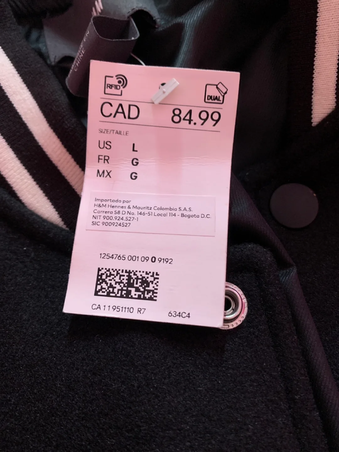 H&M Varsity Jacket, Black & White image indicator(2)