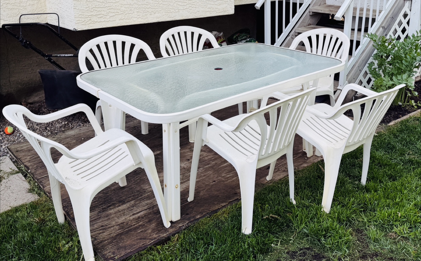 Outdoor patio table set with 6 chairs - photo 3