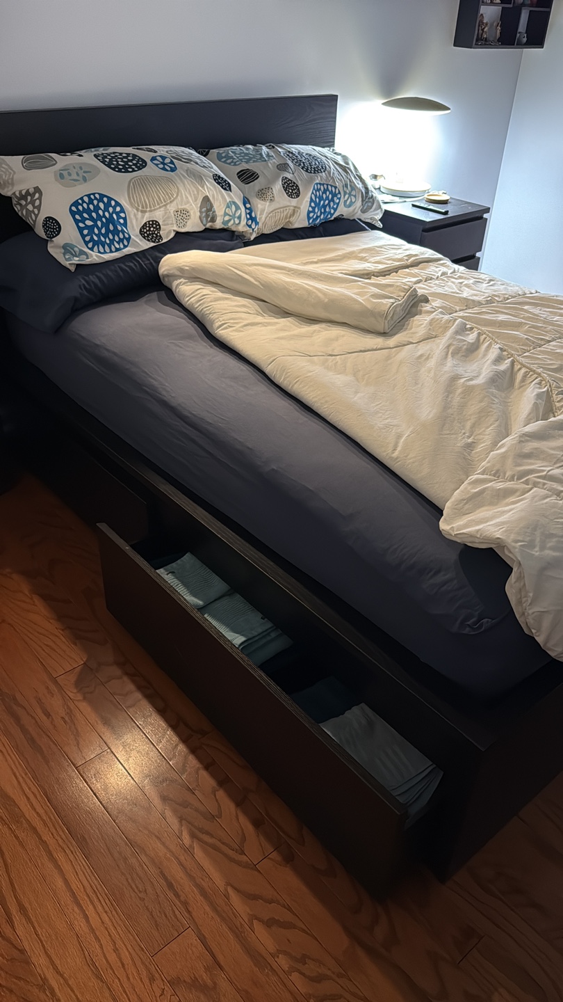 Full Bed Frame With Storage Drawers - photo 2