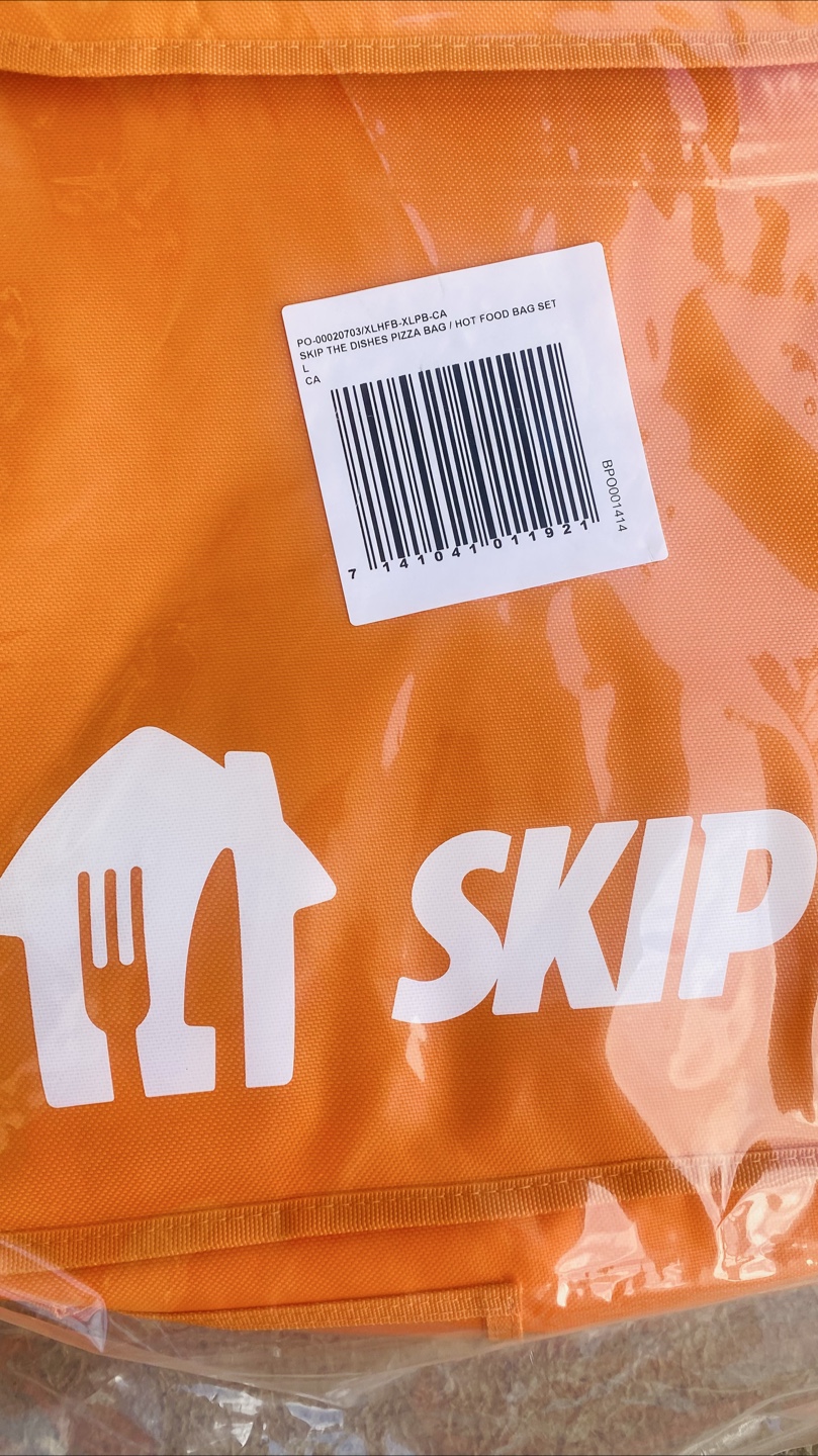 Skip The Dishes Pizza Bag / Hot Food Bag