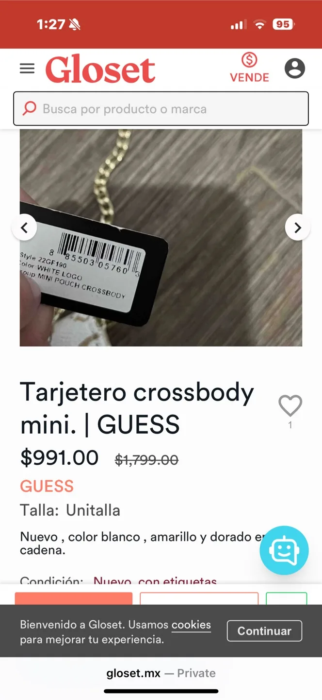 Guess Mini Crossbody Purse(brown color) image indicator(3)