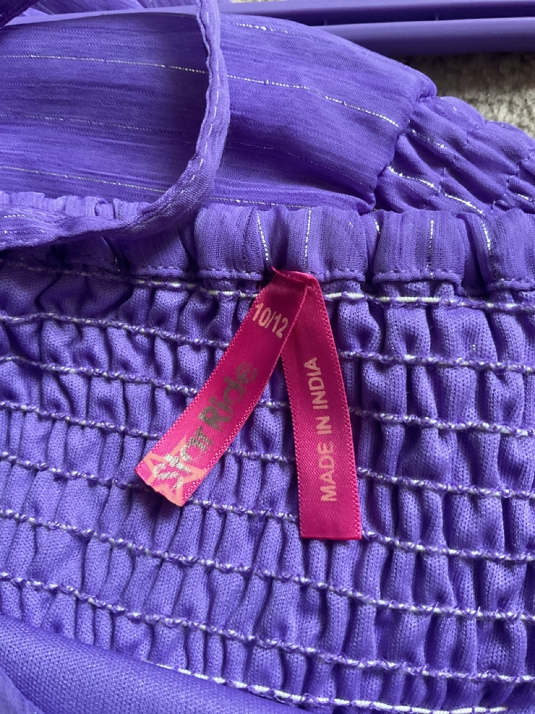 Girls’ Purple Dress with Sparkle Accents - Size 10/12 - photo 3