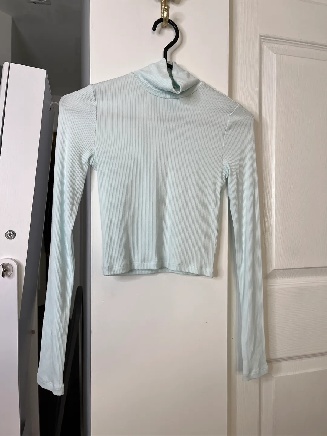 Wilfred Light Blue Turtle Neck Top thumbnail