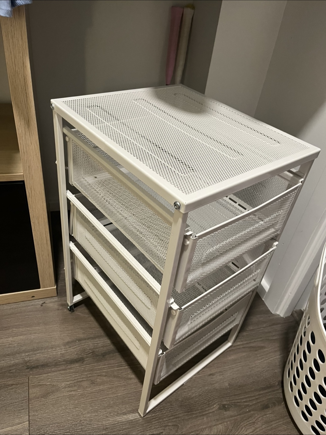 White Metal Mesh Drawer Unit - photo 2