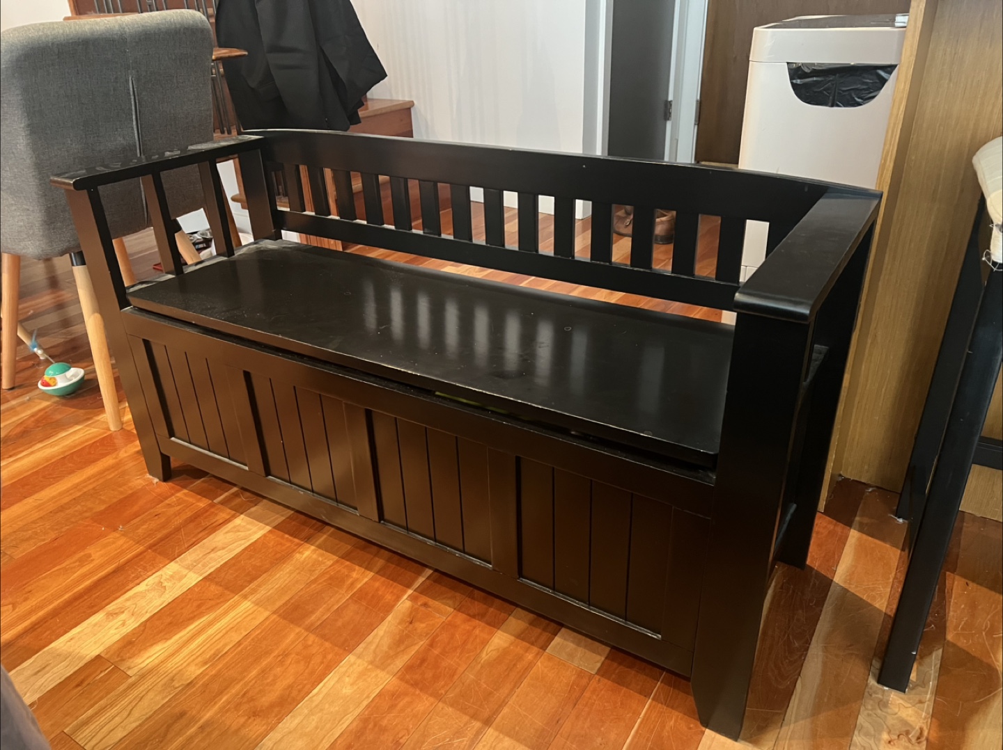 Black Storage Bench