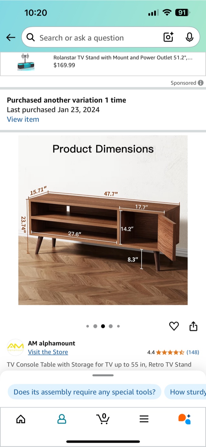 TV stand console table - photo 2