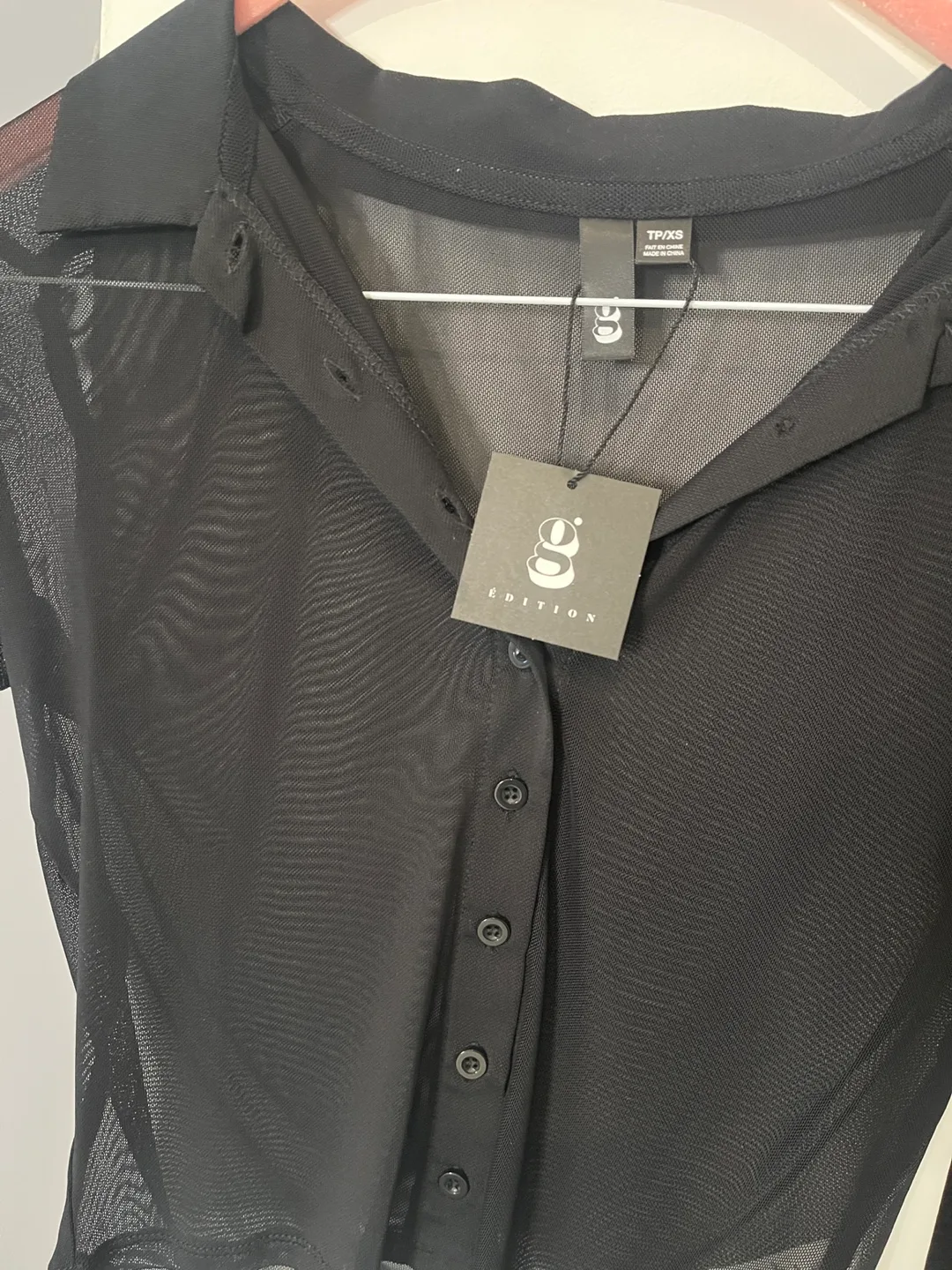 New with Tags Black Mesh Top image indicator(2)