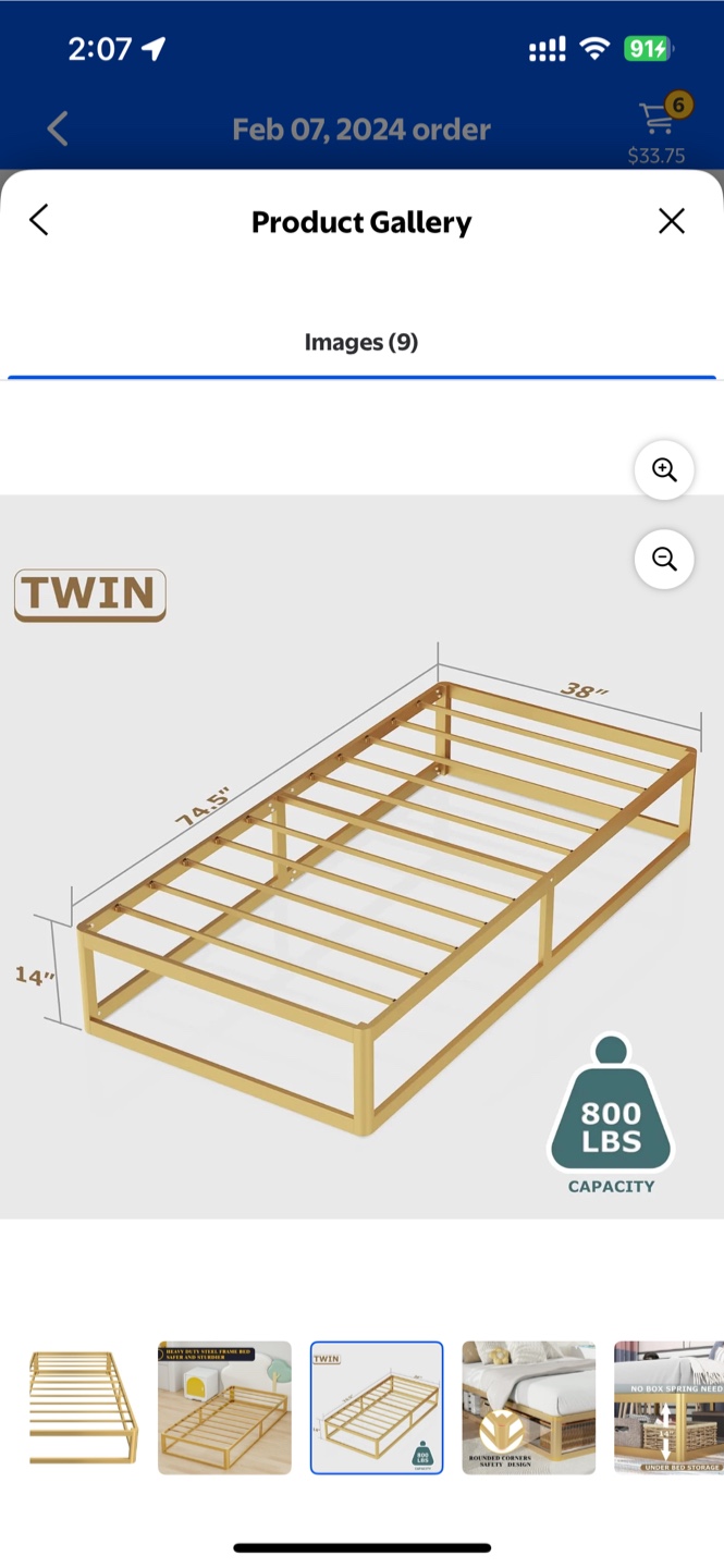 Twin Size Bed Frame - Heavy Duty