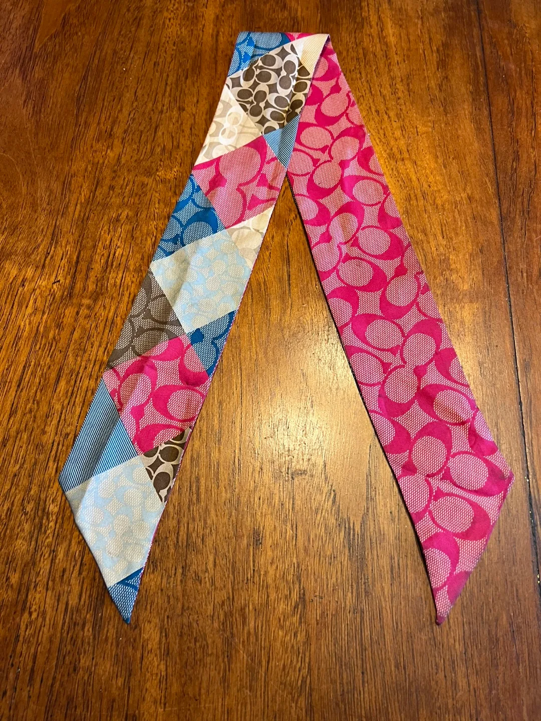 Vintage authentic Coach Silk Scarf Twilly thumbnail
