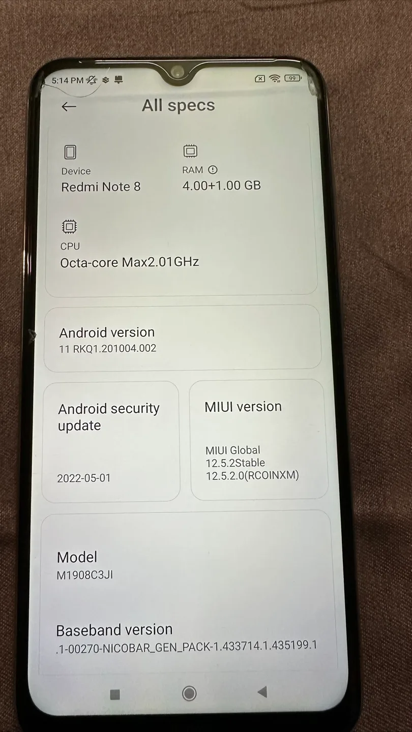Redmi note 8 Smartphone image indicator(8)