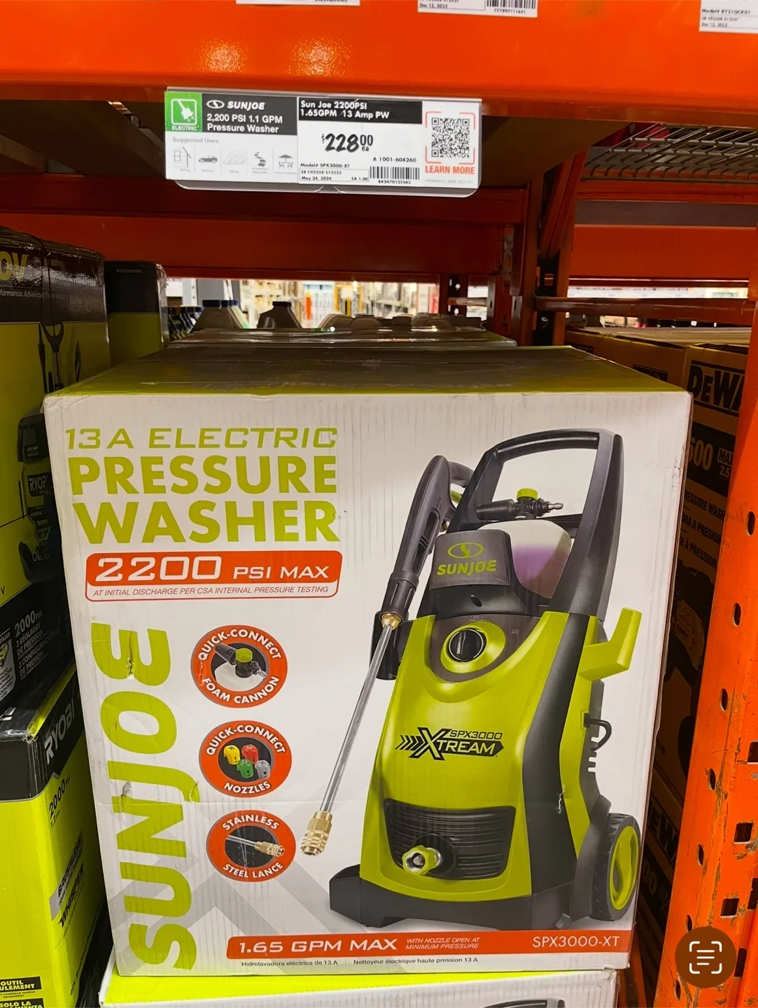 Sun Joe SPX3000-XT Electric Pressure Washer thumbnail