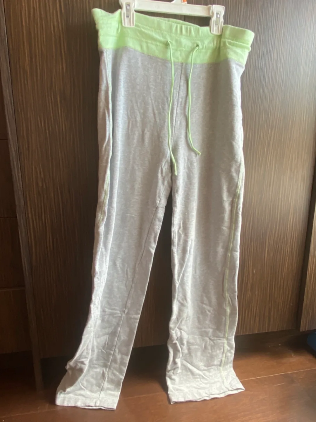 Grey Sweatpants with Green Accents thumbnail