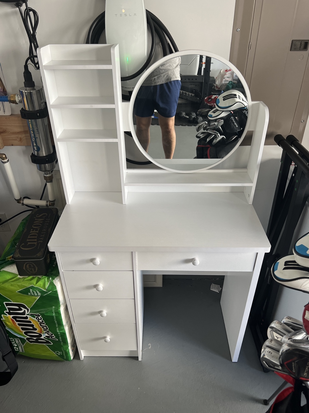 White Vanity Drawers and Mirror(NO CHAIR) - photo 3