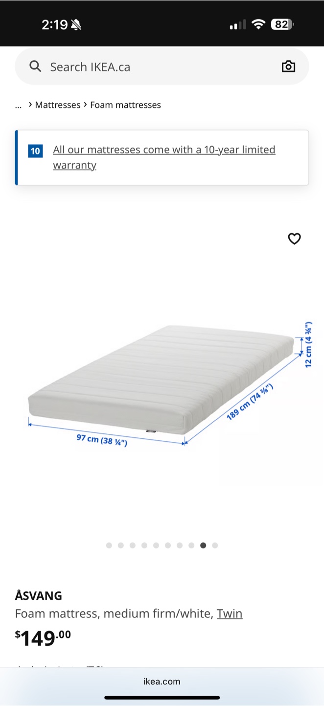 IKEA Twin Bed Frame and Mattress - photo 4