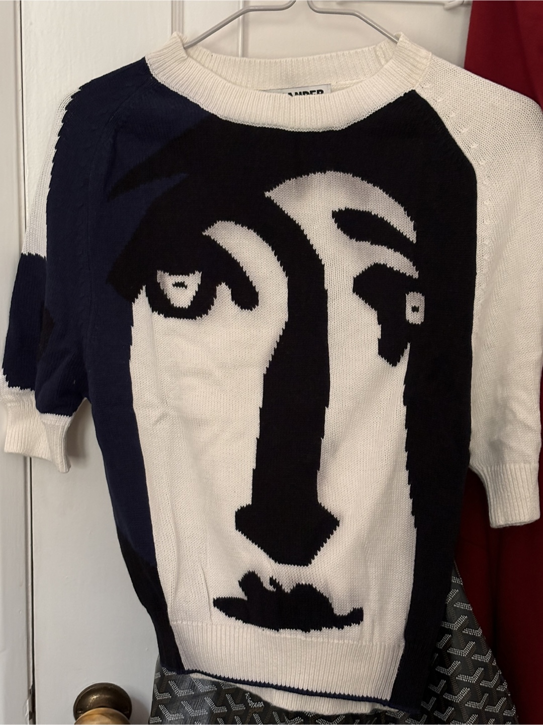 Face Knit short sleeve Sweater