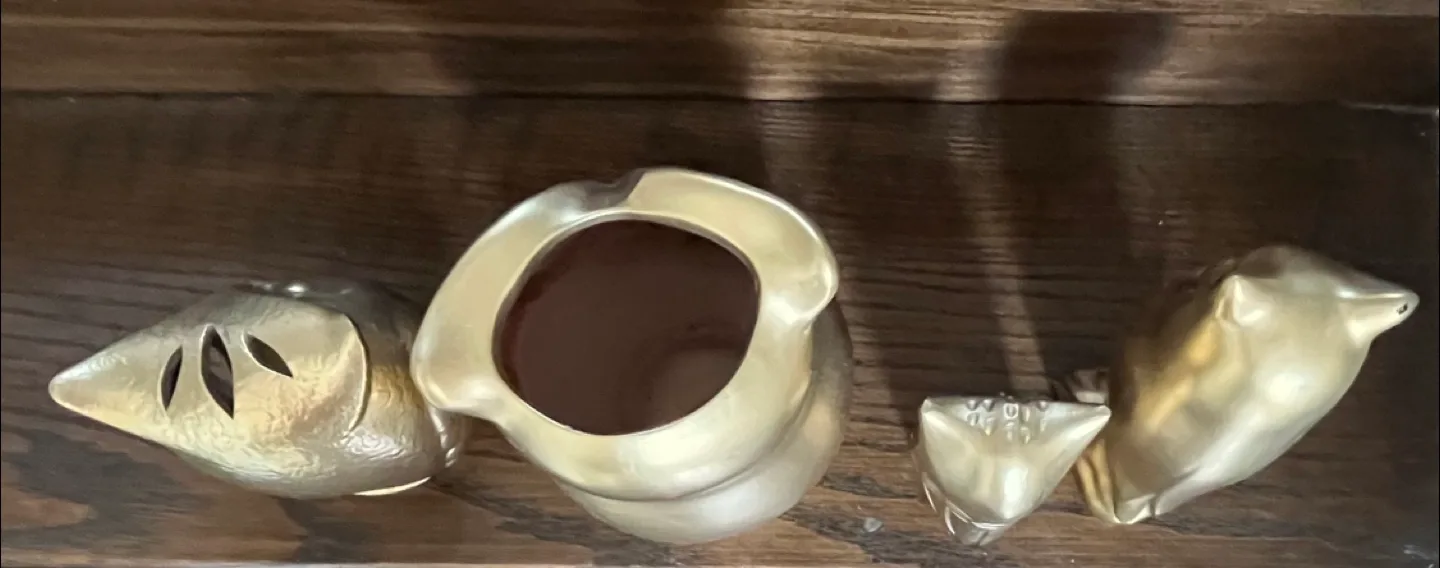 Gold Owl Figurines Set image indicator(4)