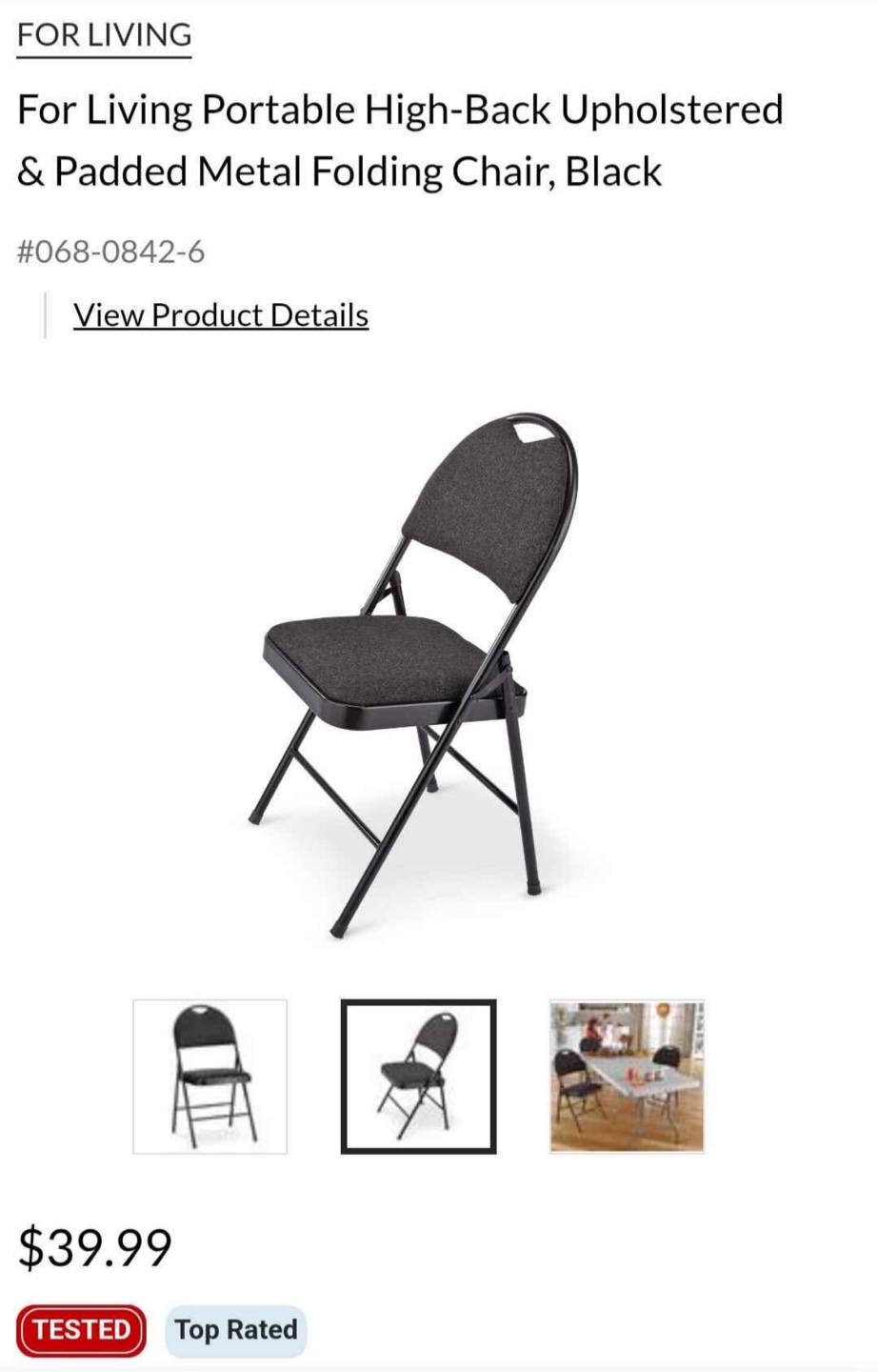 Set of 2 Folding Chairs - photo 2