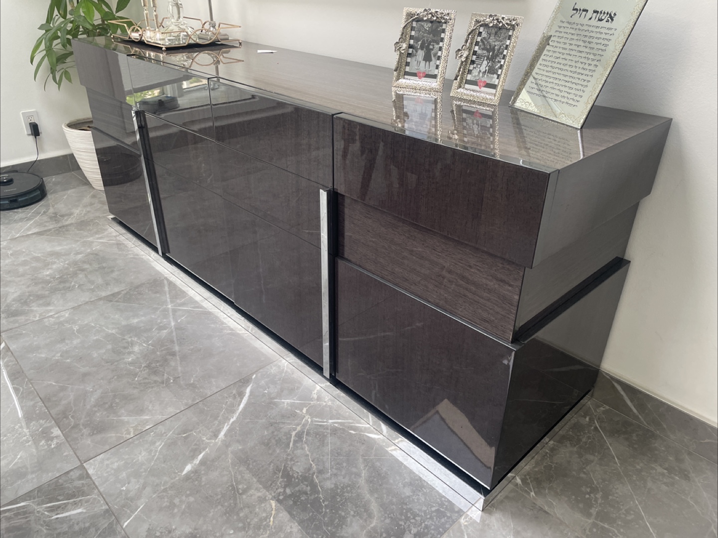 Modern Dark Wood Buffet Cabinet - photo 2