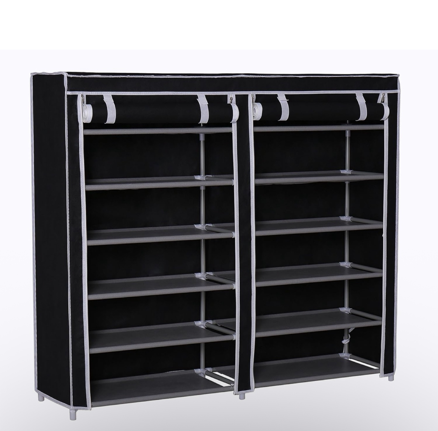Black Fabric Shoe Organizer