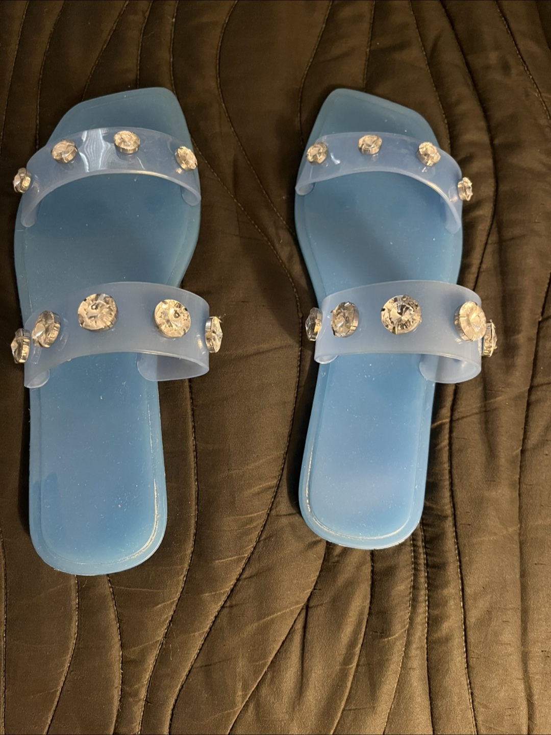 Blue jewelled sandals - photo 2