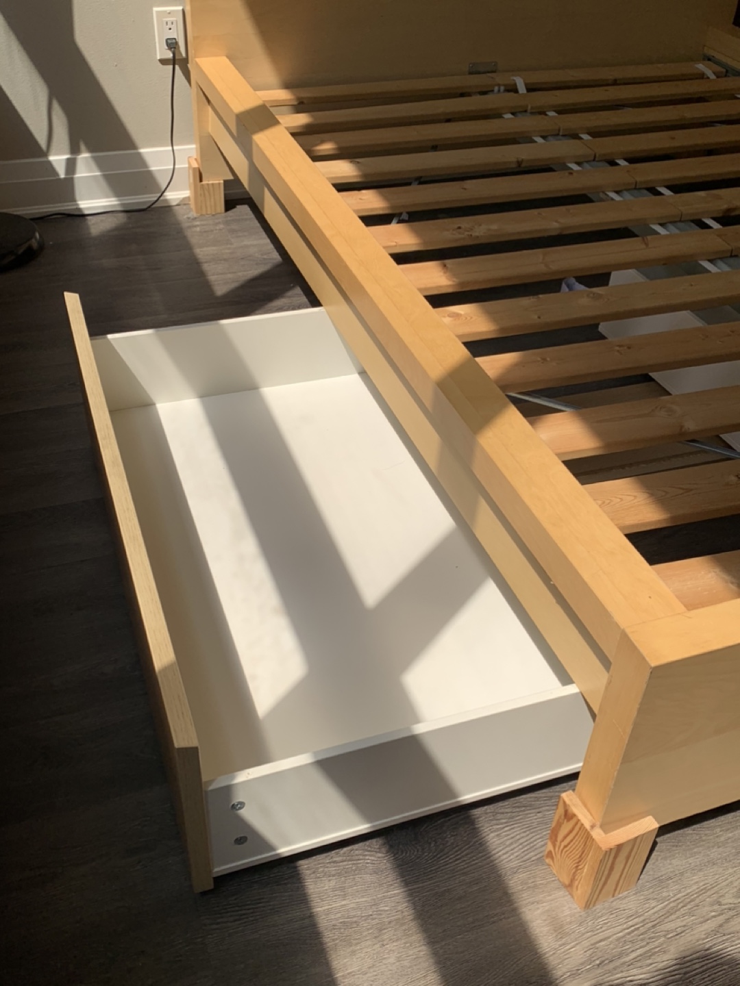IKEA Bed Frame and Side Table Set - photo 4
