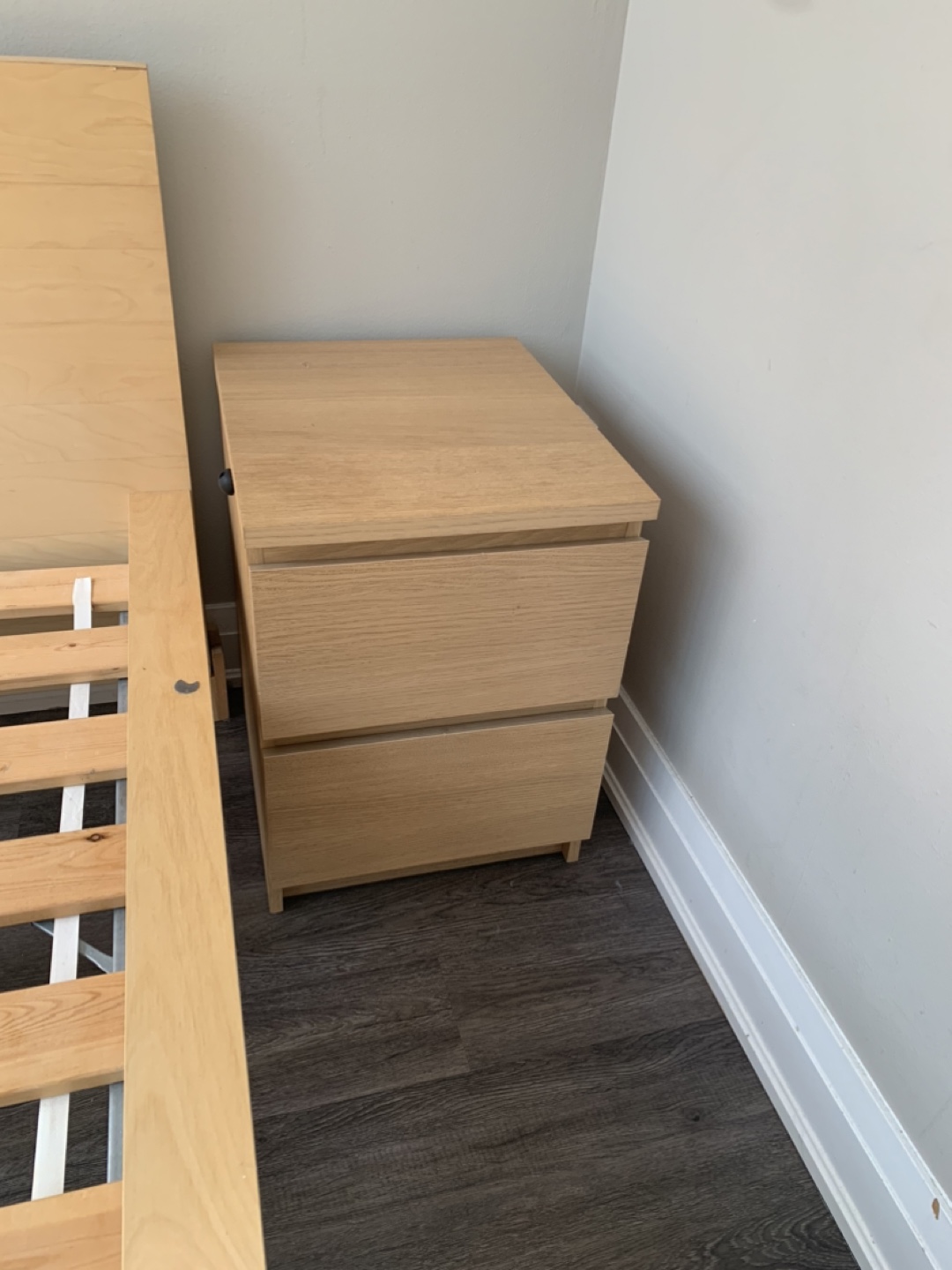 IKEA Bed Frame and Side Table Set - photo 2