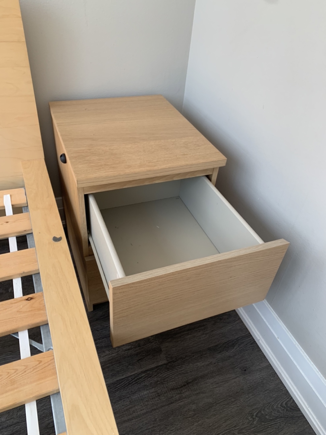 IKEA Bed Frame and Side Table Set - photo 3