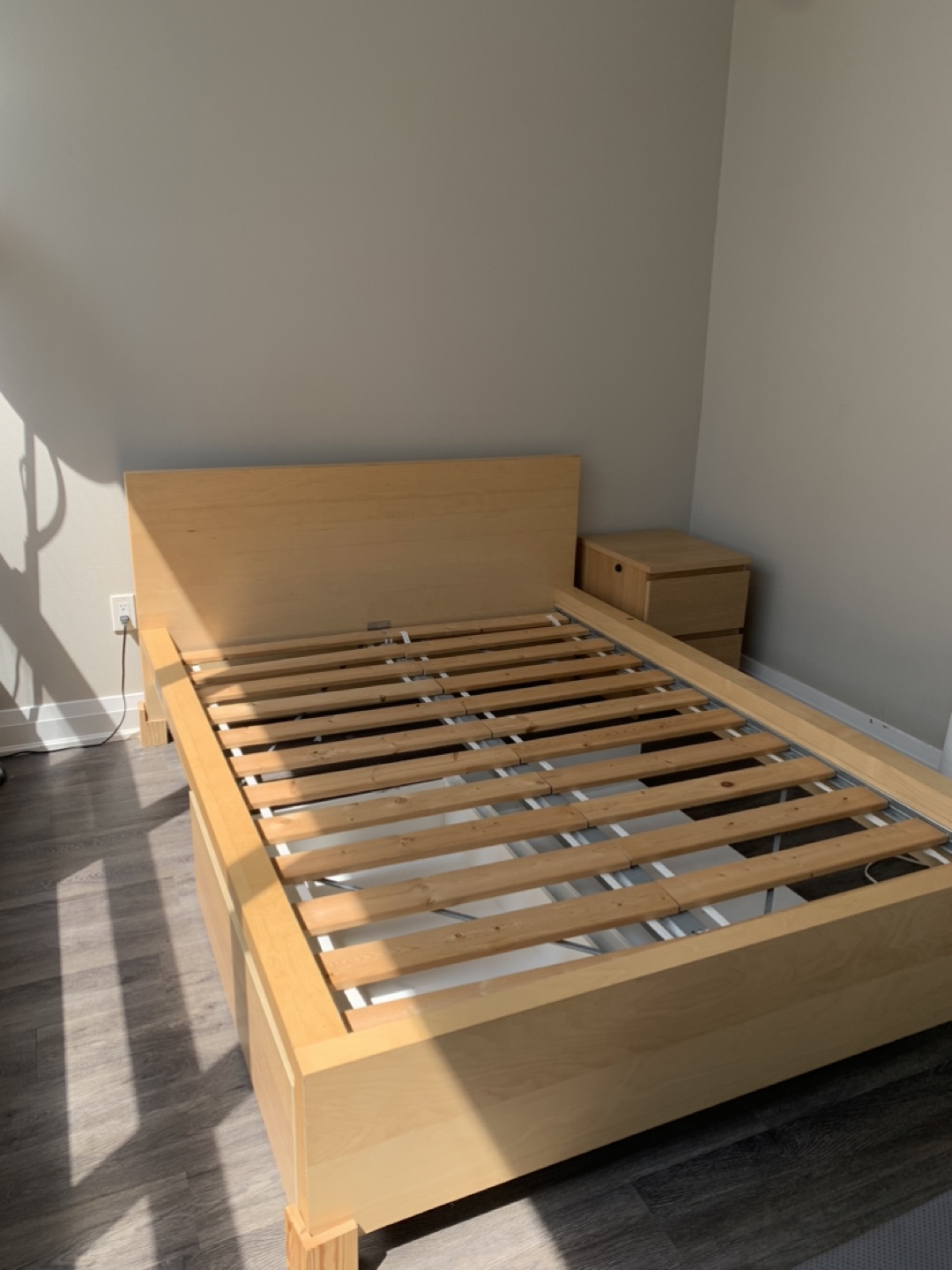 IKEA Bed Frame and Side Table Set