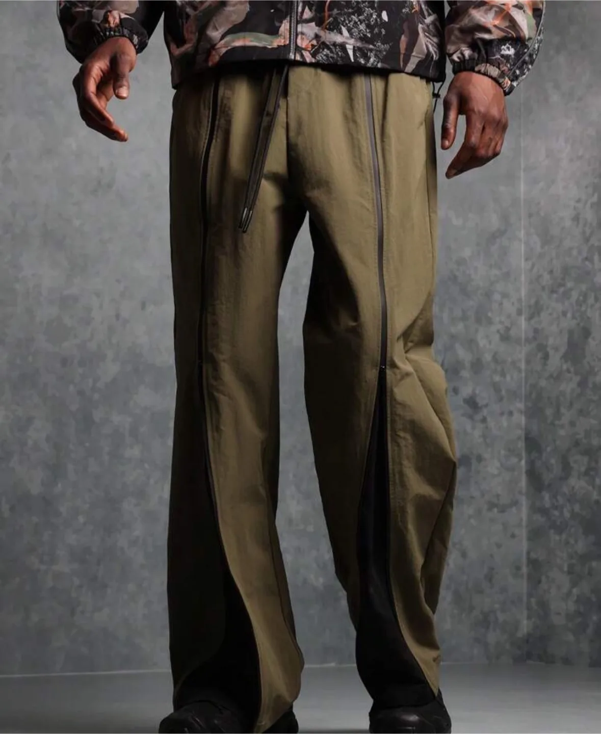 Olive Trousers with Zippers thumbnail