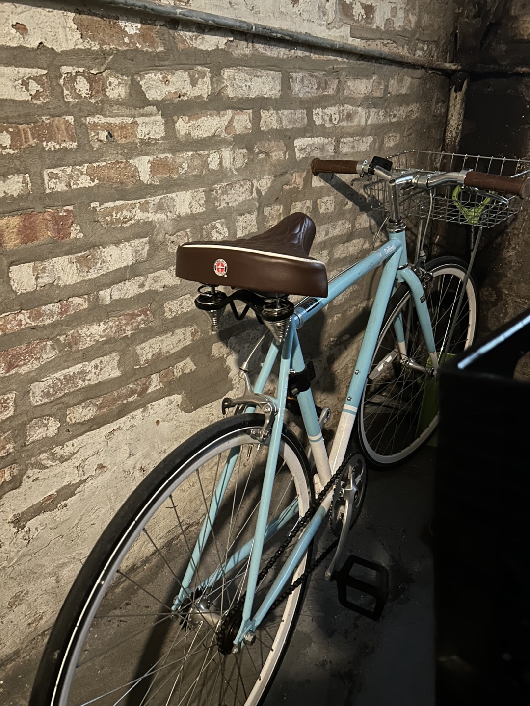 Light Blue Critical Cycle Bike With Basket