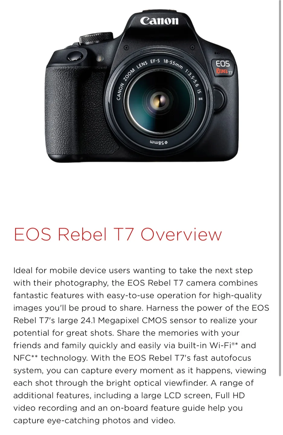 💥NEW💥 Canon EOS Rebel T7 DSLR Camera image indicator(10)