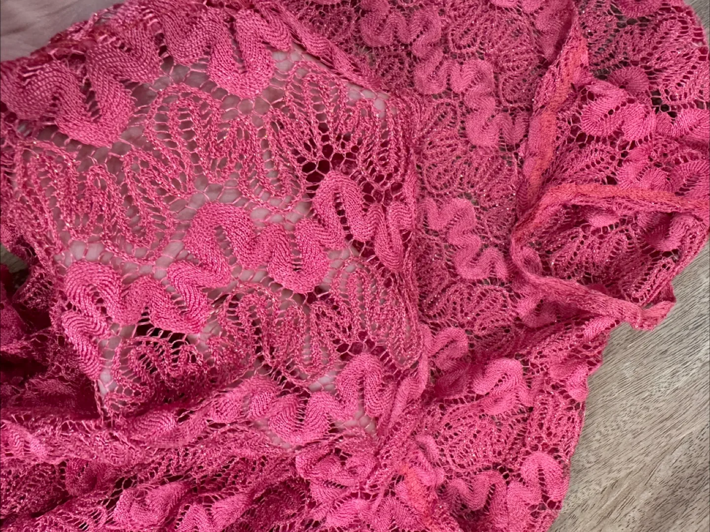 Pink lace top and skirt set image indicator(3)