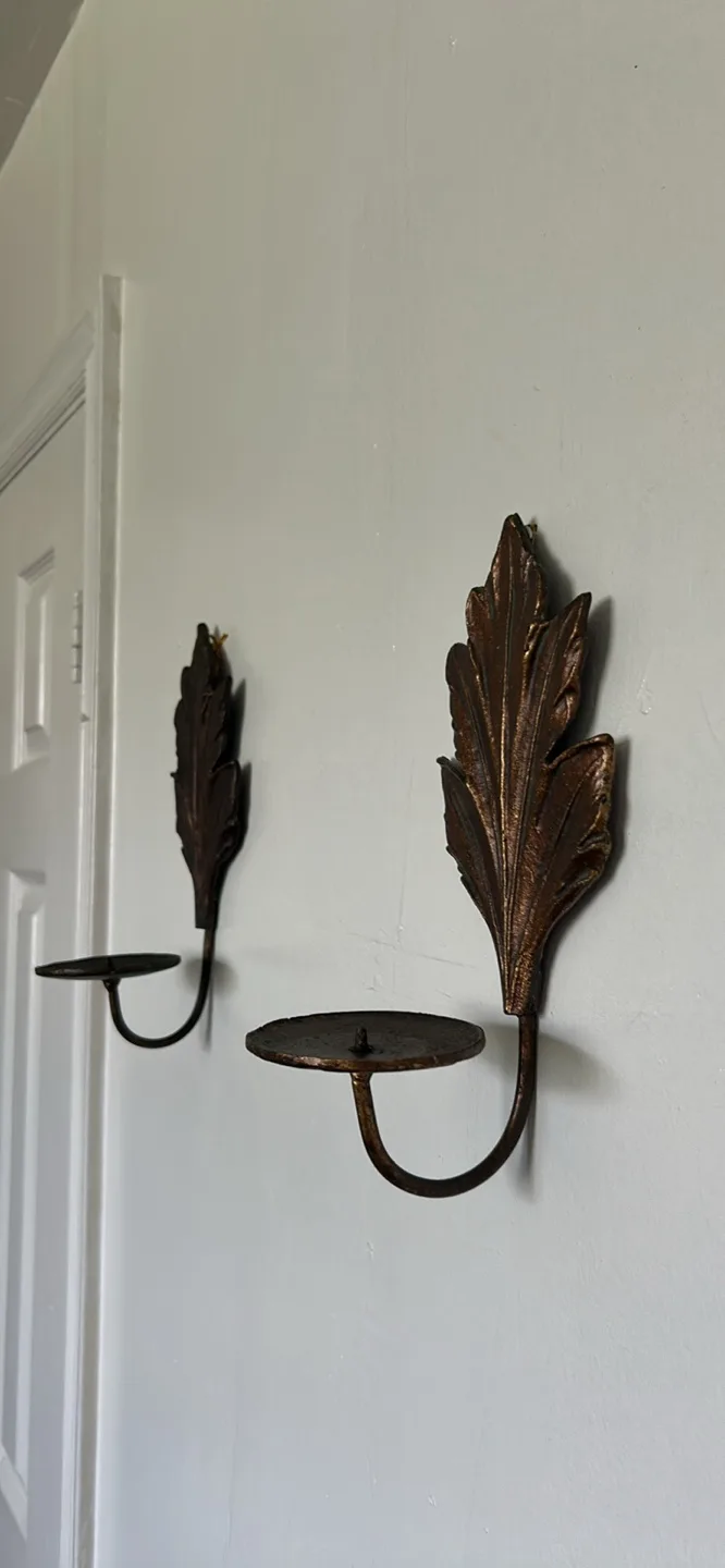 Leaf Candle Holder Wall Decor thumbnail