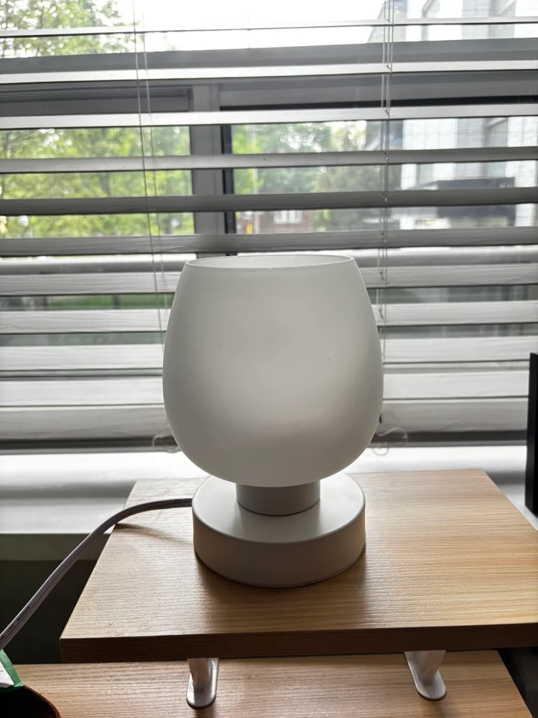 White Glass Table Lamp thumbnail