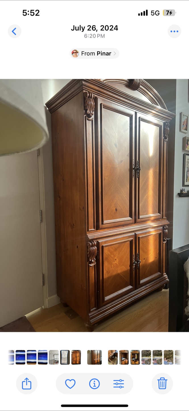 Solid Oak Armoire - photo 2