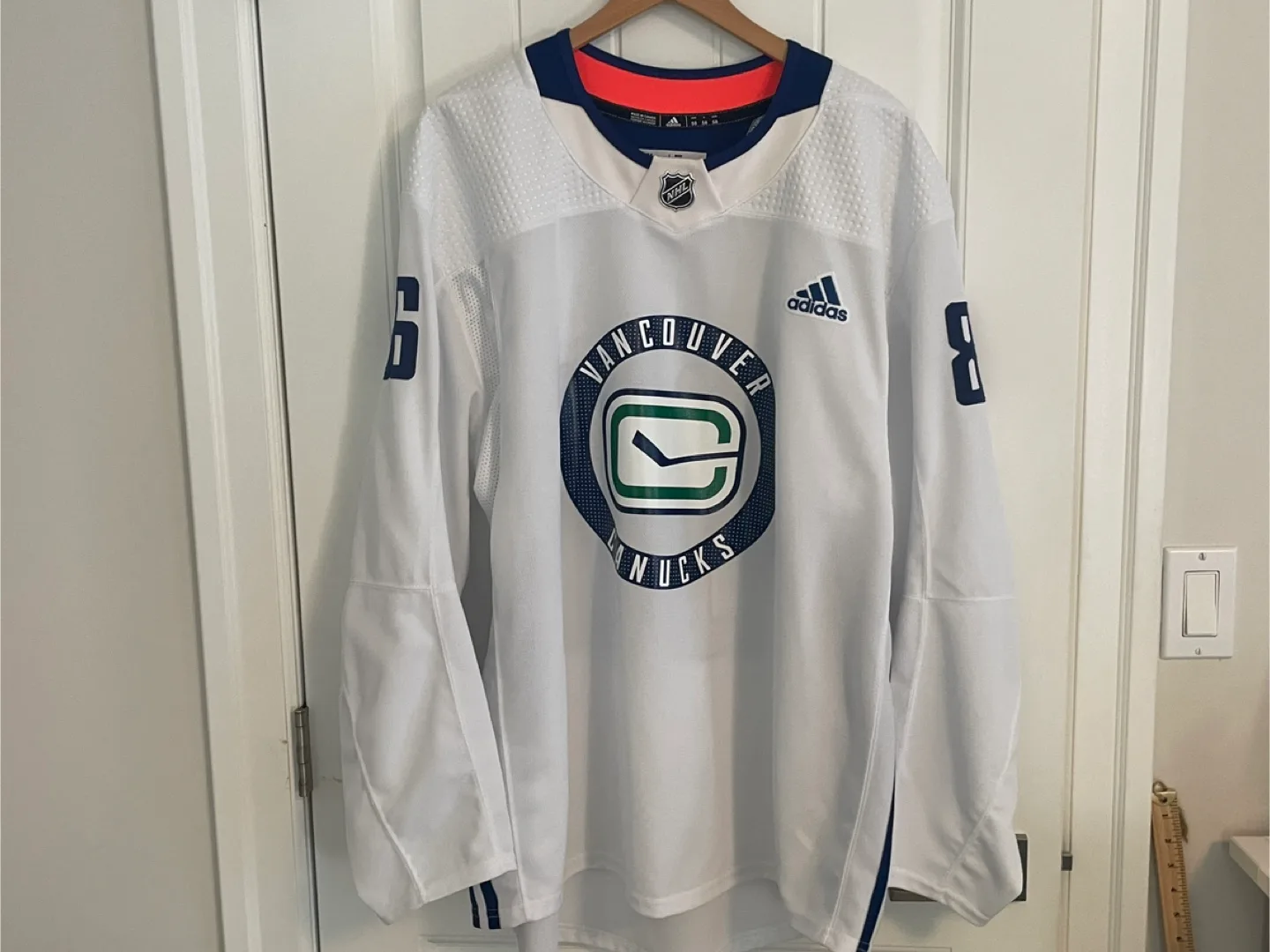 Authentic Adidas Vancouver Canucks Joni Jurmo Practice Jersey 58 thumbnail