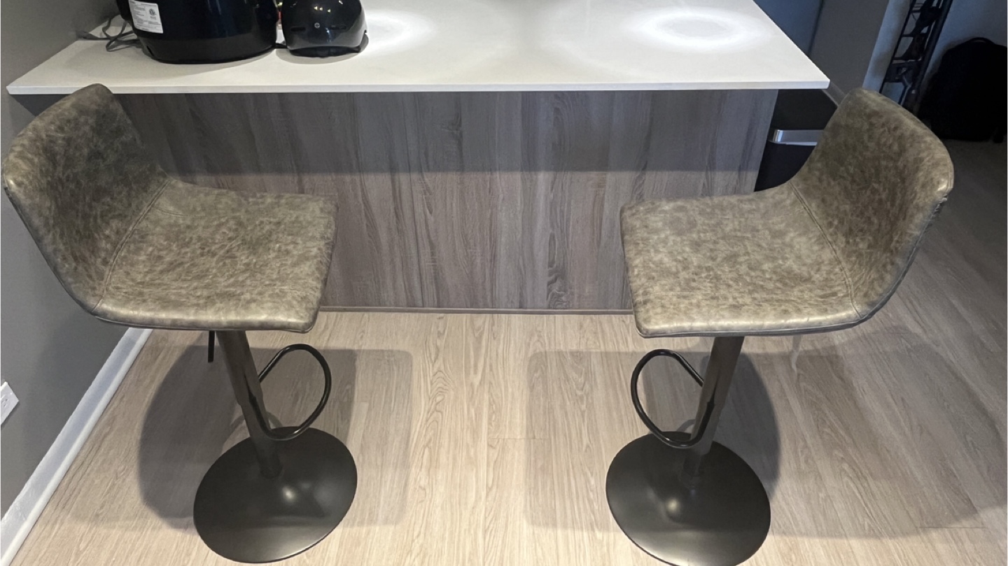 Adjustable Gray Bar Stools - photo 4