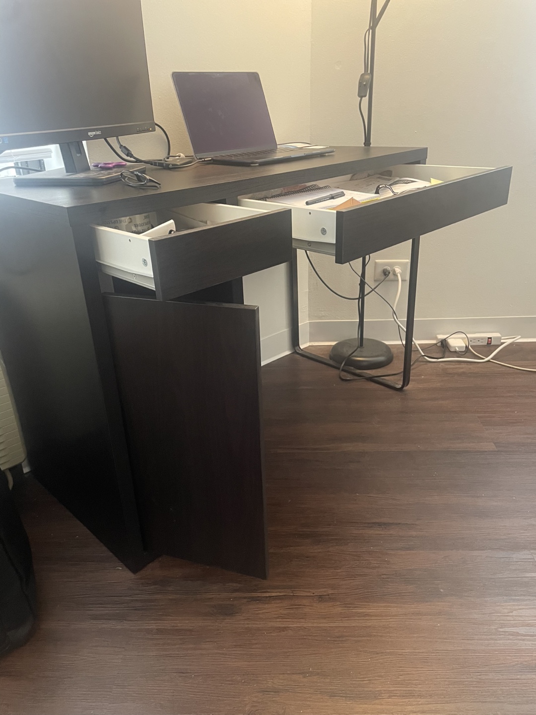 Modern Dark Brown Desk - photo 2