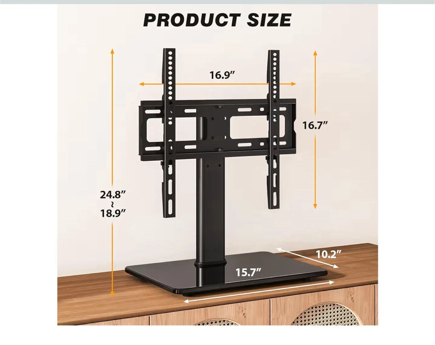 TV Stand with Swivel and Height Adjustment image indicator(2)