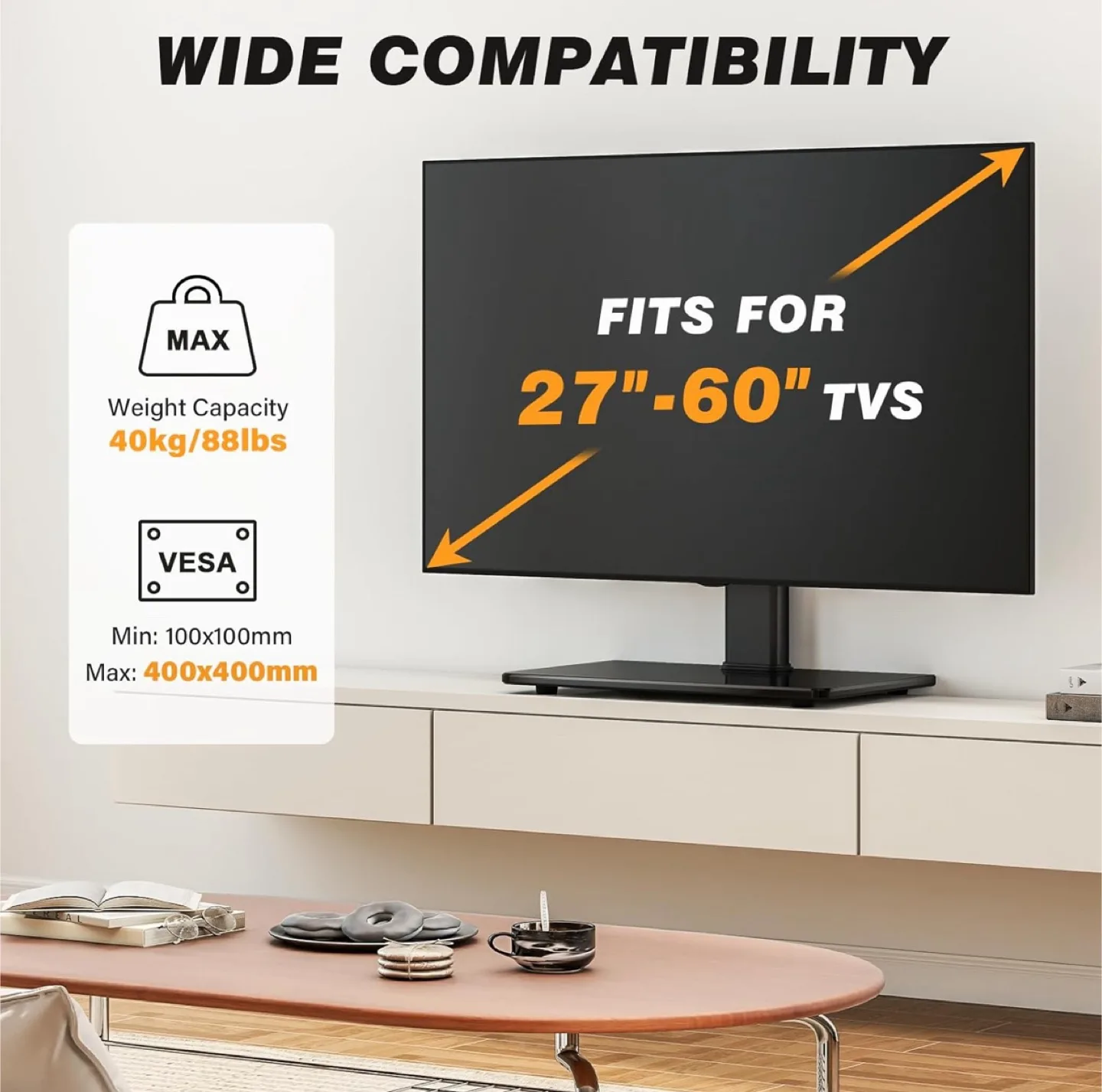 TV Stand with Swivel and Height Adjustment image indicator(6)