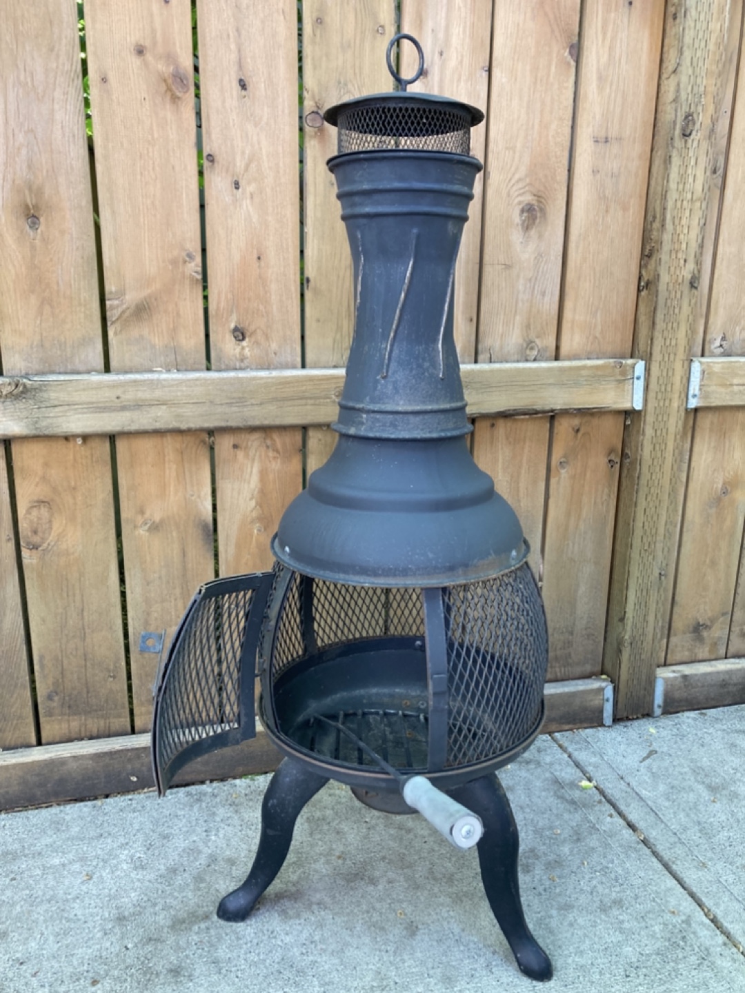Patio fireplace