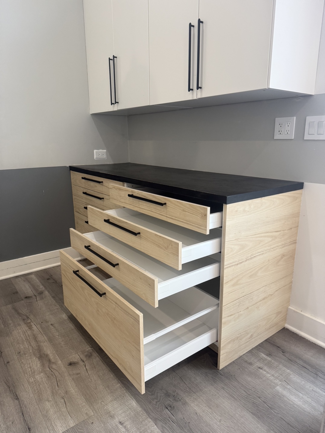 Modern kitchen/office cabinet