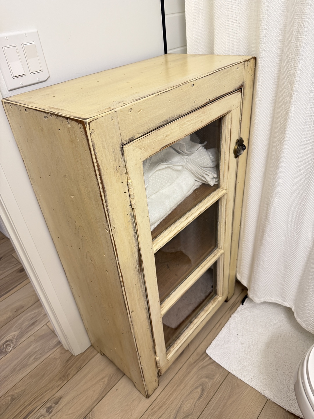 Wooden Cabinet with Glass Door
