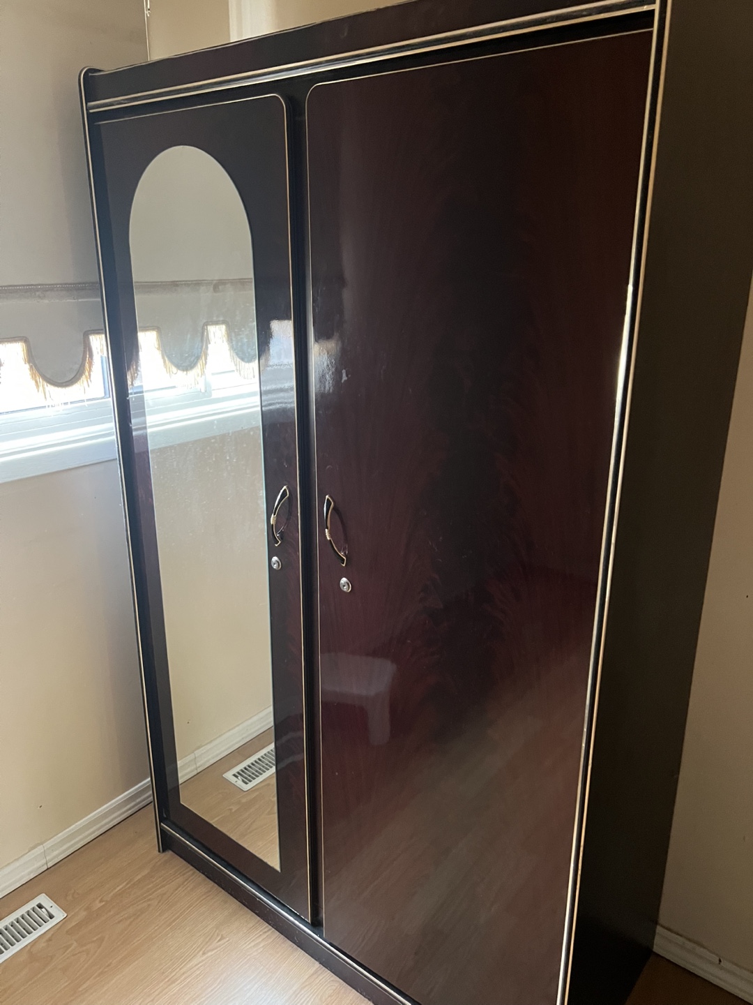 Dark Brown Armoire with Mirror | MOVING SALE